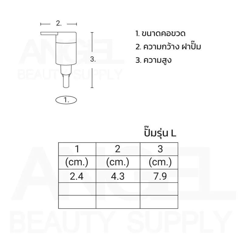 ตารางข้อมูลหัวปั๊ม L